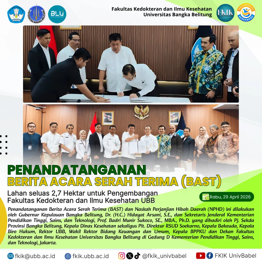 Gubernur Prov. Kep. Bangka Belitung Serahkan Lahan untuk Fakultas Kedokteran & Ilmu Kesehatan UBB