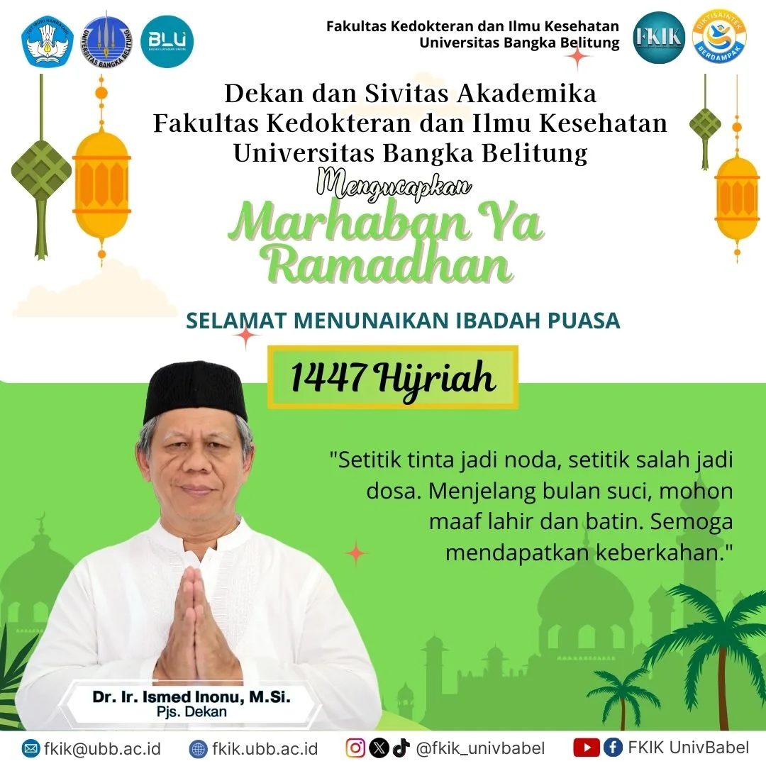 FKIK UBB Sampaikan Ucapan Marhaban Ya Ramadhan 1447 Hijriah