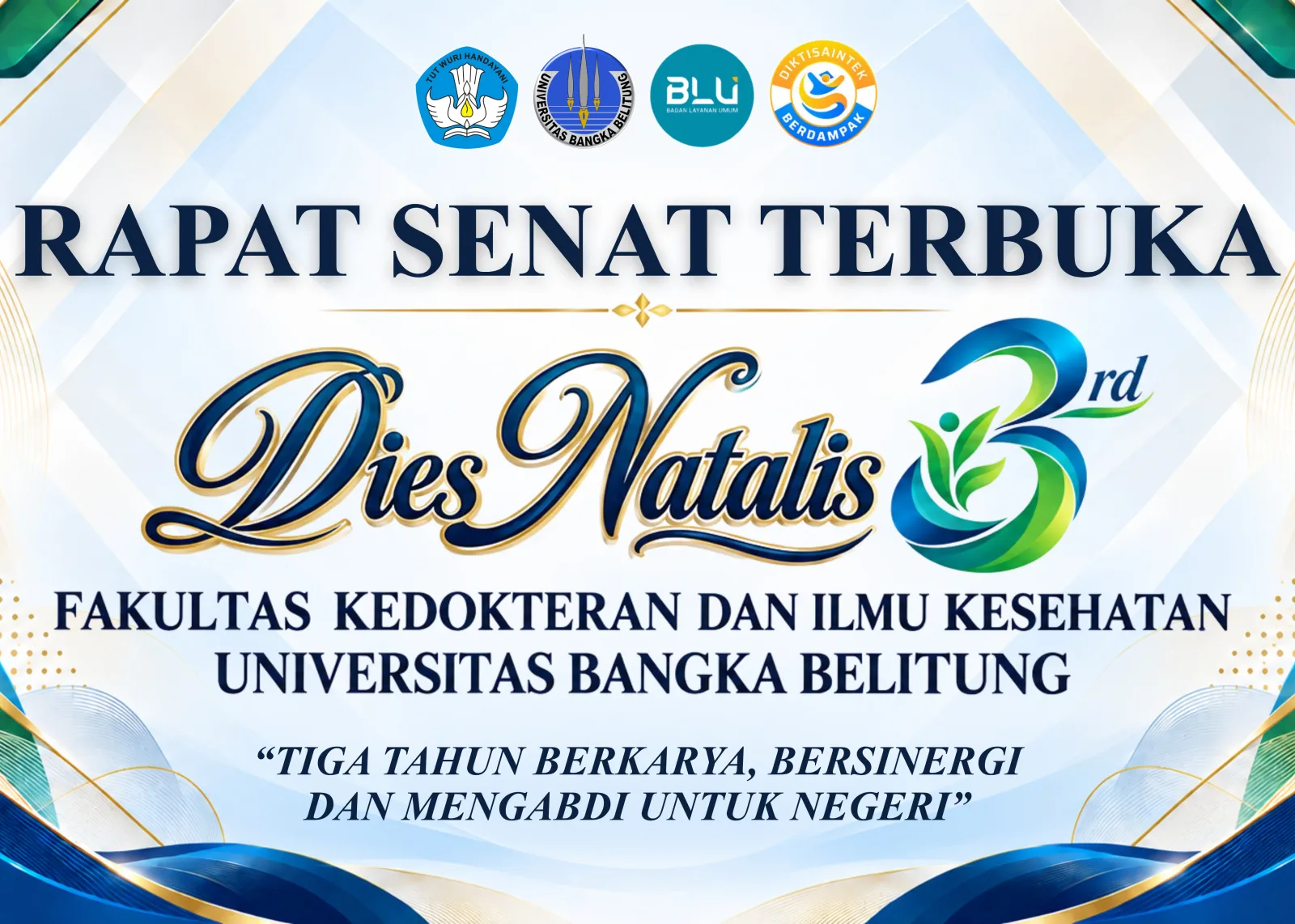 Dies Natalis ke-3 FKIK UBB, Teguhkan Komitmen Berkarya dan Mengabdi untuk Negeri